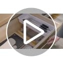 DrawerFit Sliding Drawer Tray with Adjustable Dividers, Expandable Kitchen Storage Organizer, Speckled White - view 7