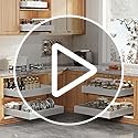 4Pack Expandable Pull Out Cabinet Organizer 21"Deep With Raising Pad for Framed Cabinets,Slide Out Drawers with 4pcs Divider Racks,Roll Out Shelves Adhesive,Adjustable Width 12.05"-20.4"Black - view 7